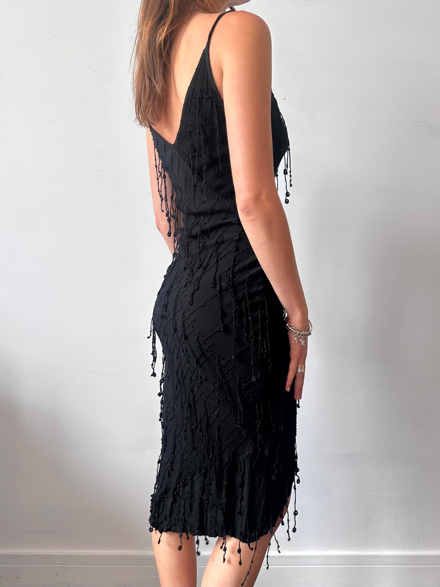 GHOST TASSEL MIDI DRESS