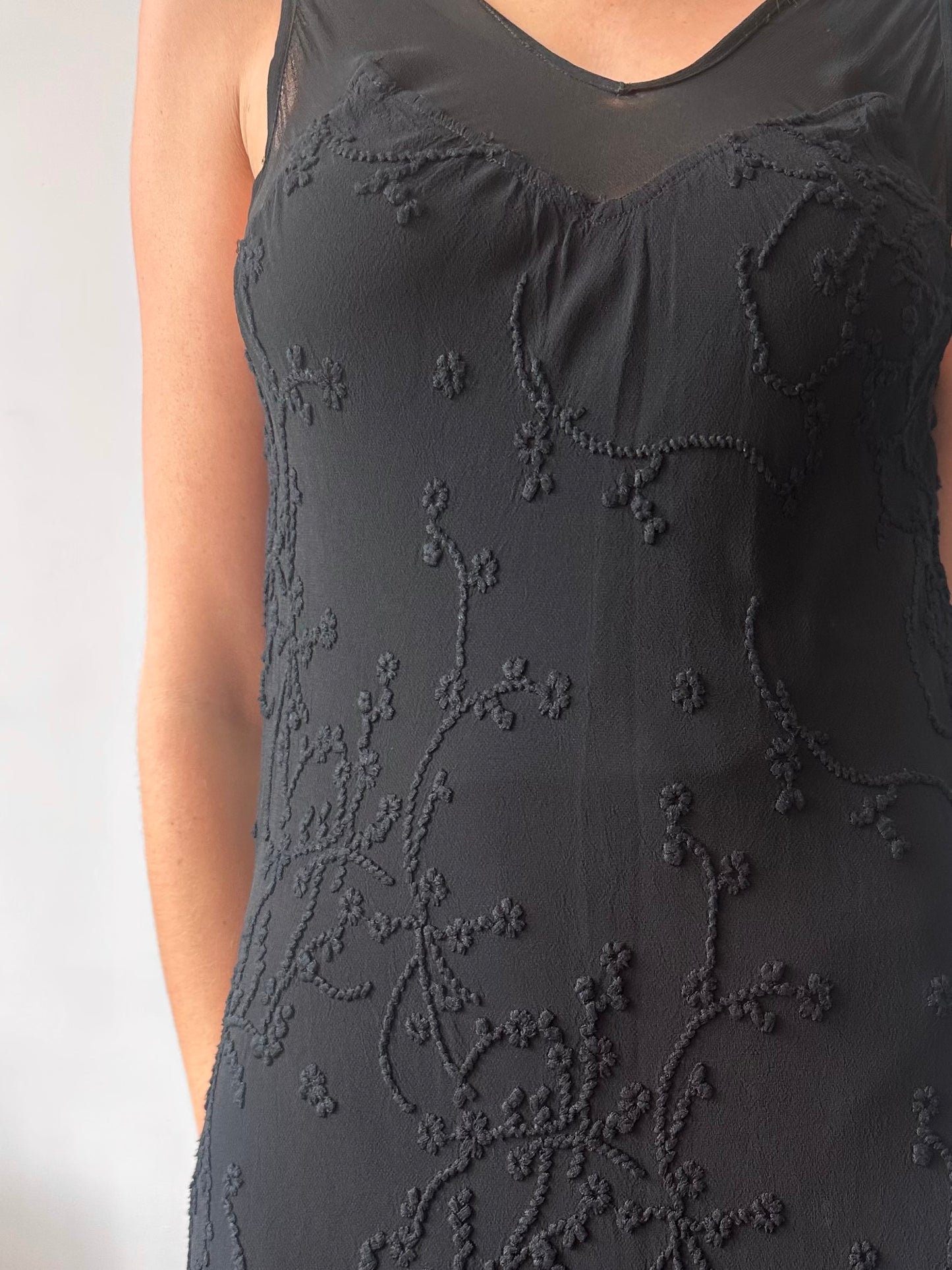 GHOST EMBROIDERED MAXI DRESS