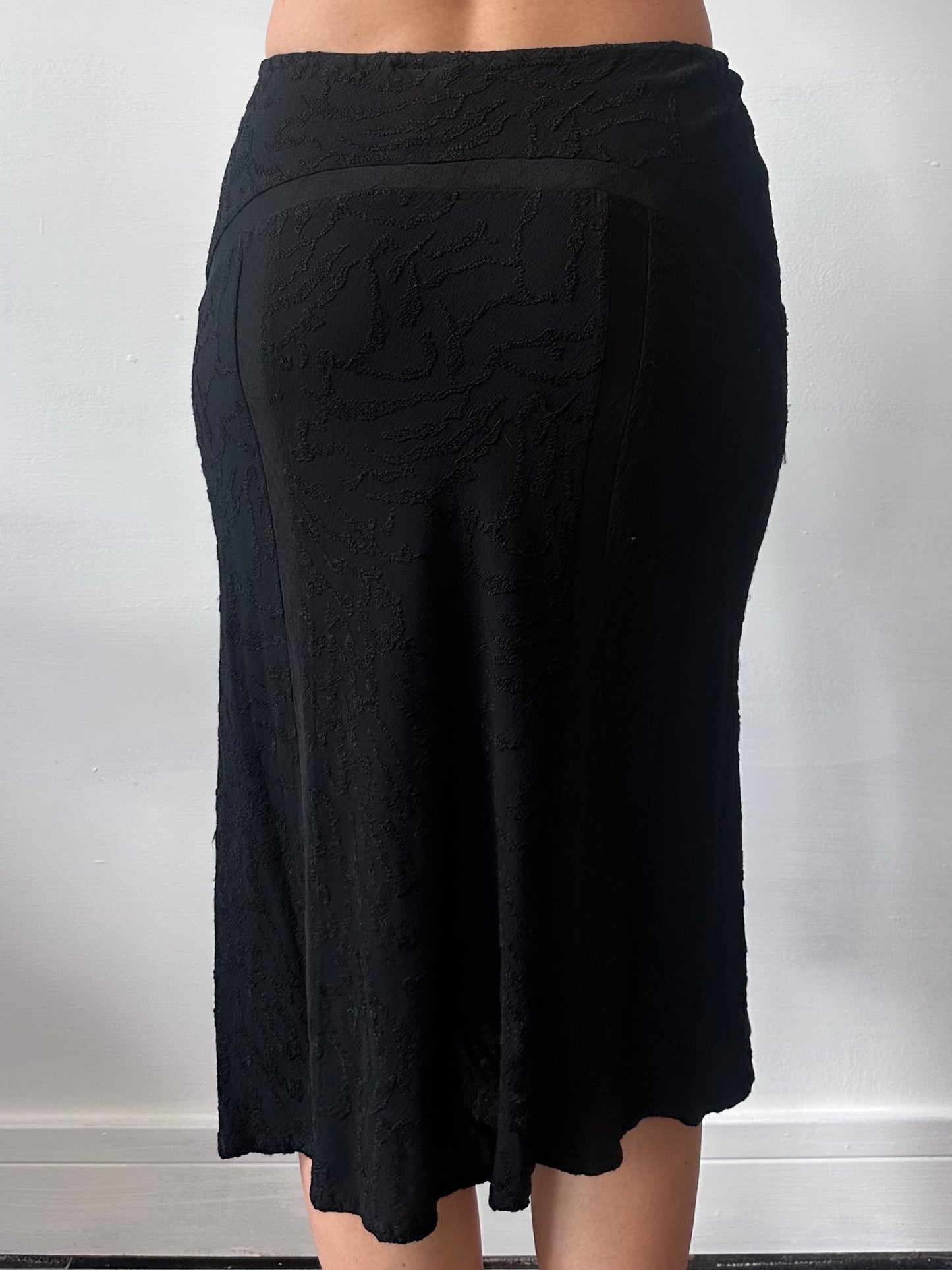 GHOST EMBROIDERED MIDI SKIRT