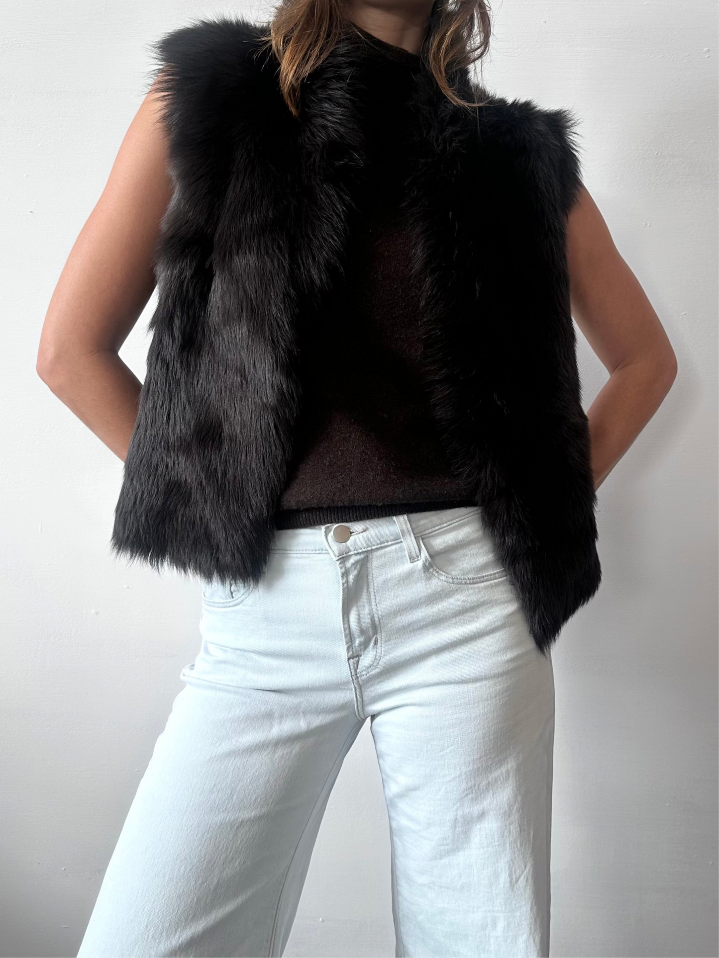 REVERSIBLE SUEDE & SHEARLING GILET