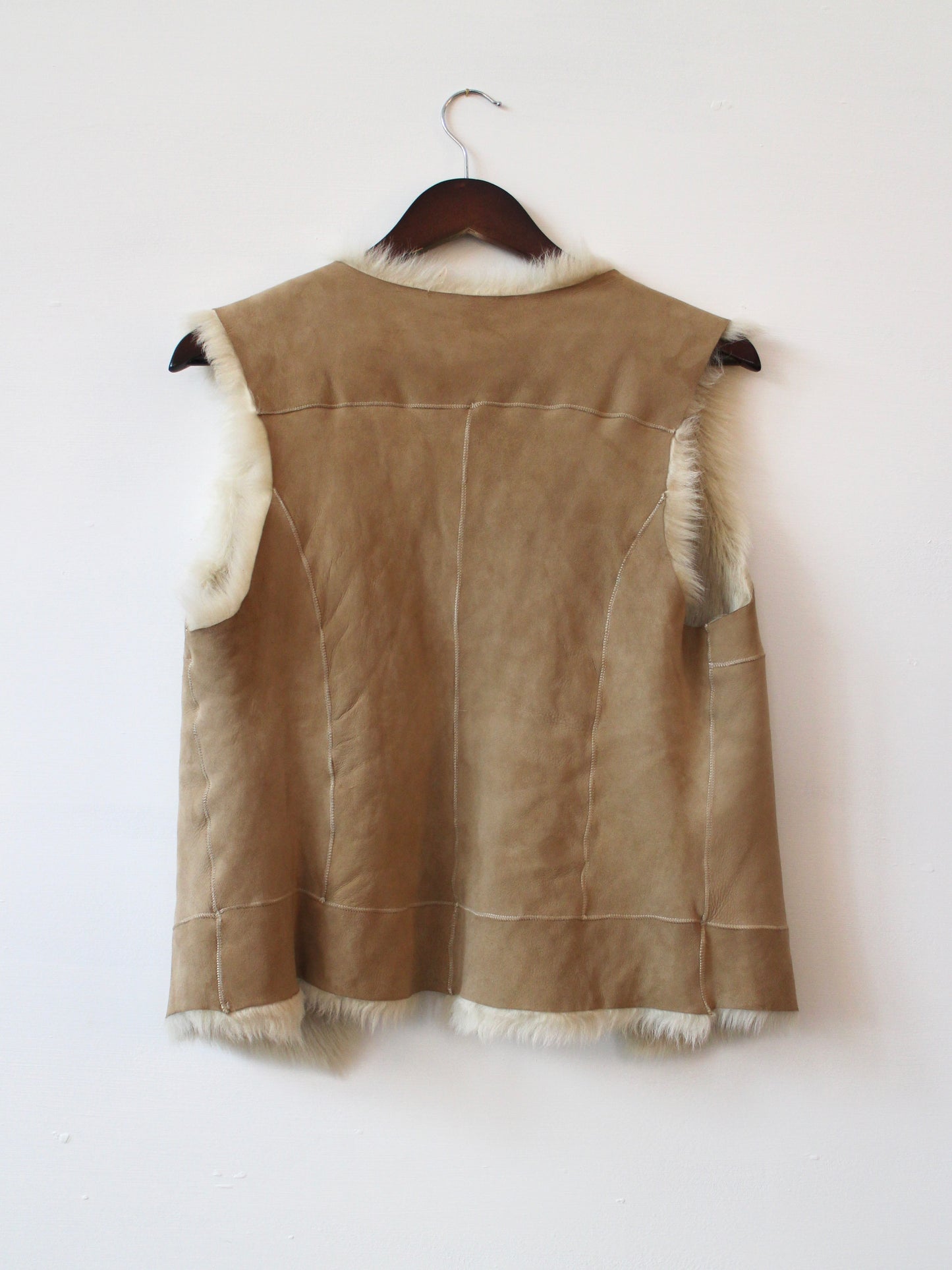 REVERSIBLE SUEDE & SHEARLING GILET