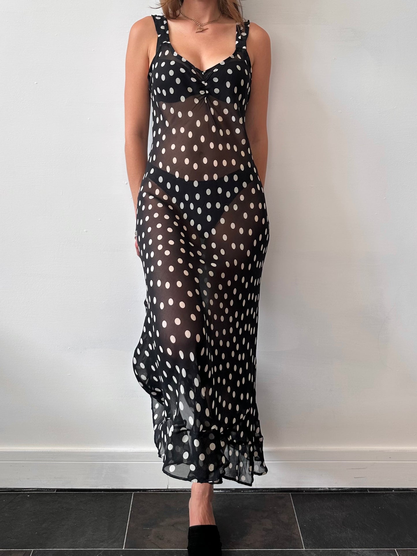 SHEER MAXI SLIP DRESS