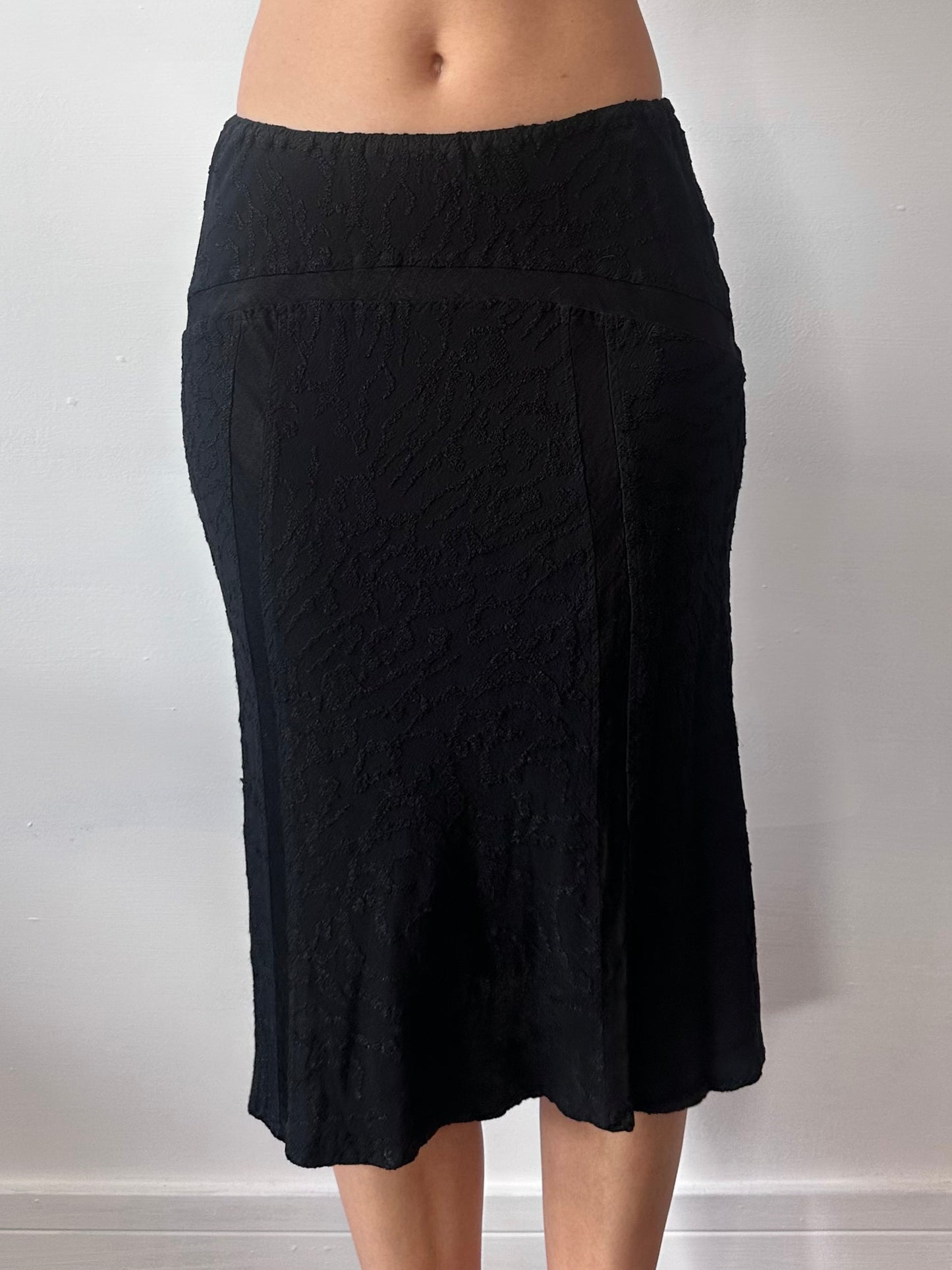 GHOST EMBROIDERED MIDI SKIRT