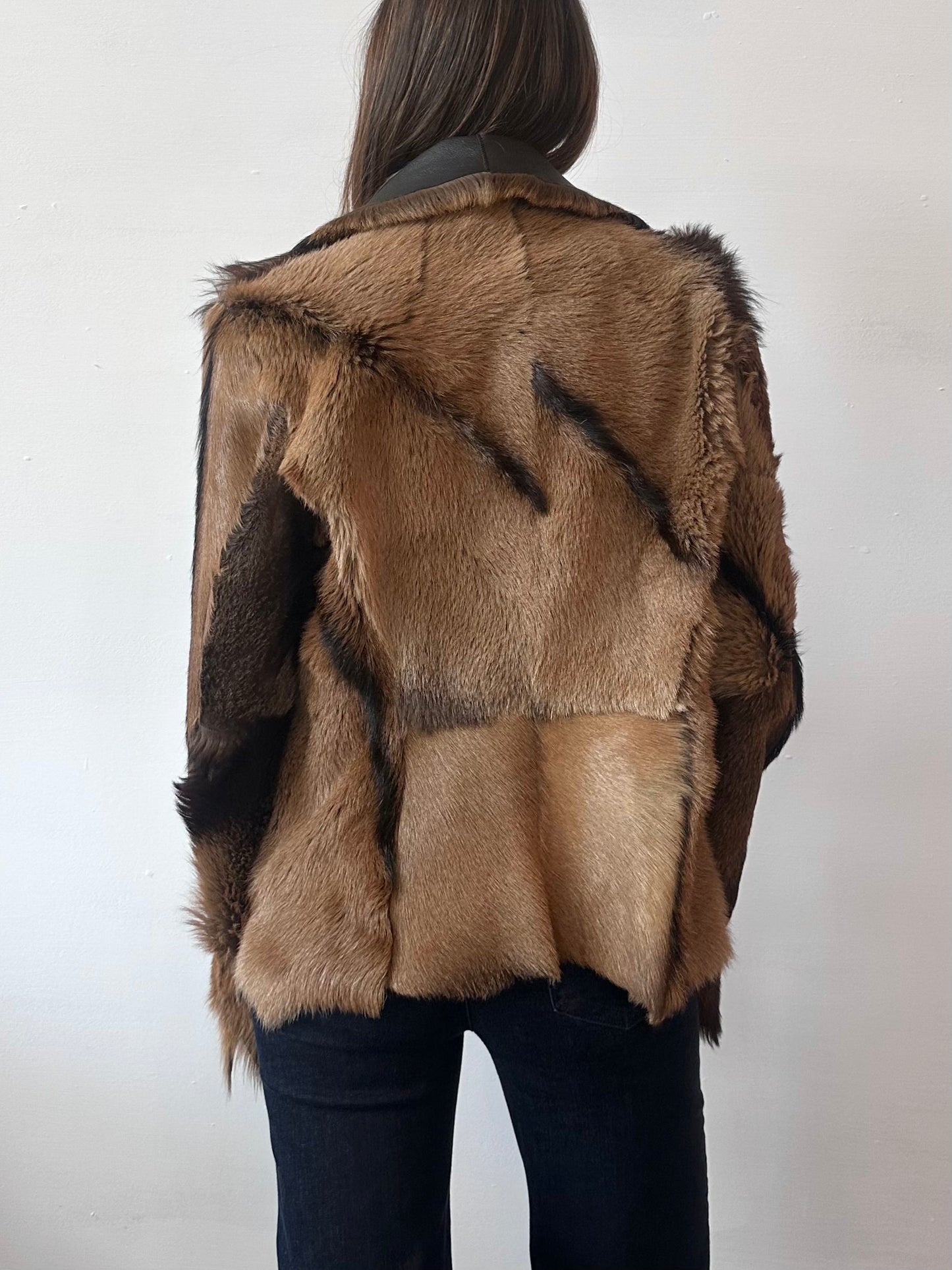 LEATHER & GOAT FUR JACKET