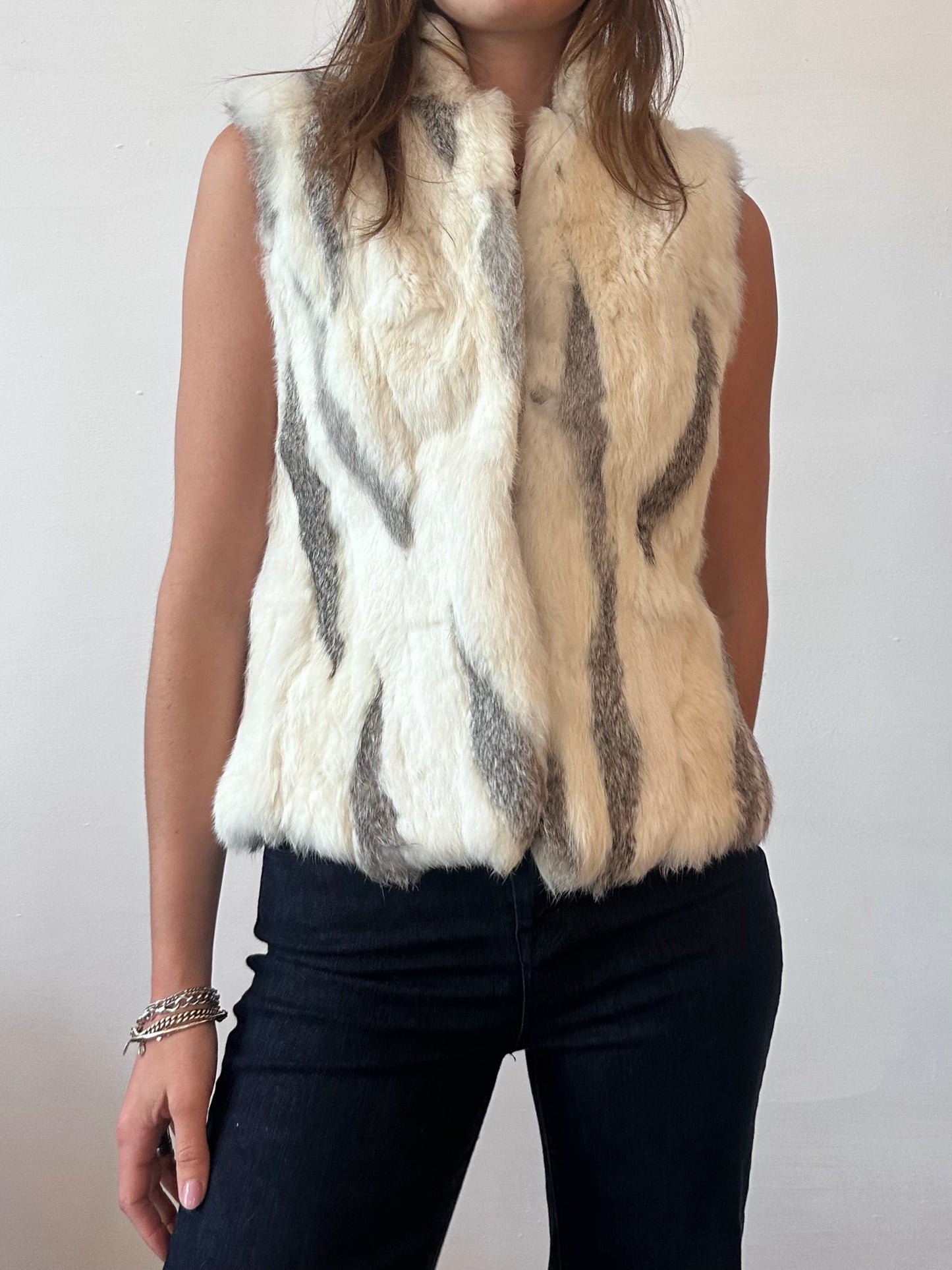 RABBIT FUR GILET