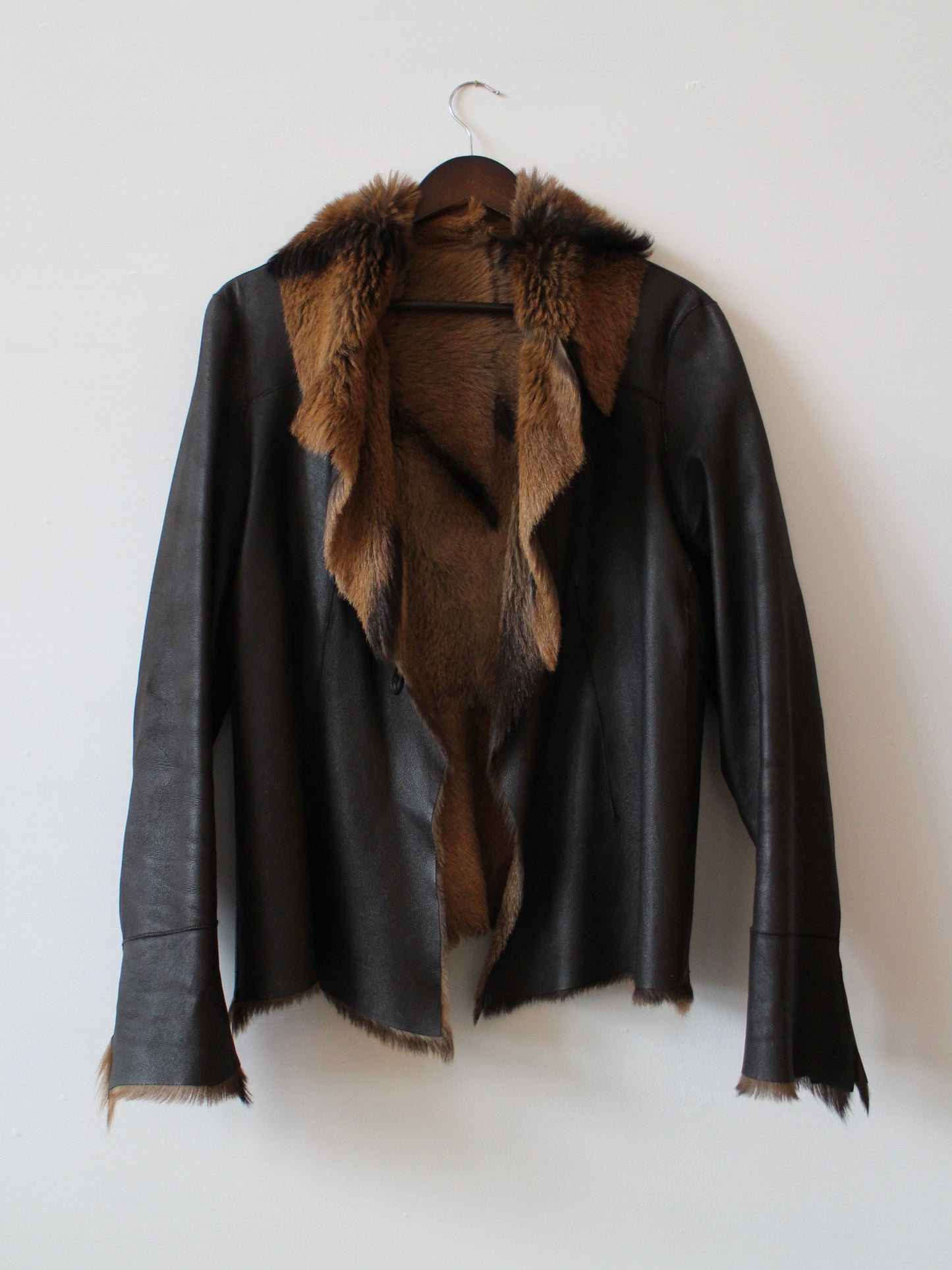LEATHER & GOAT FUR JACKET