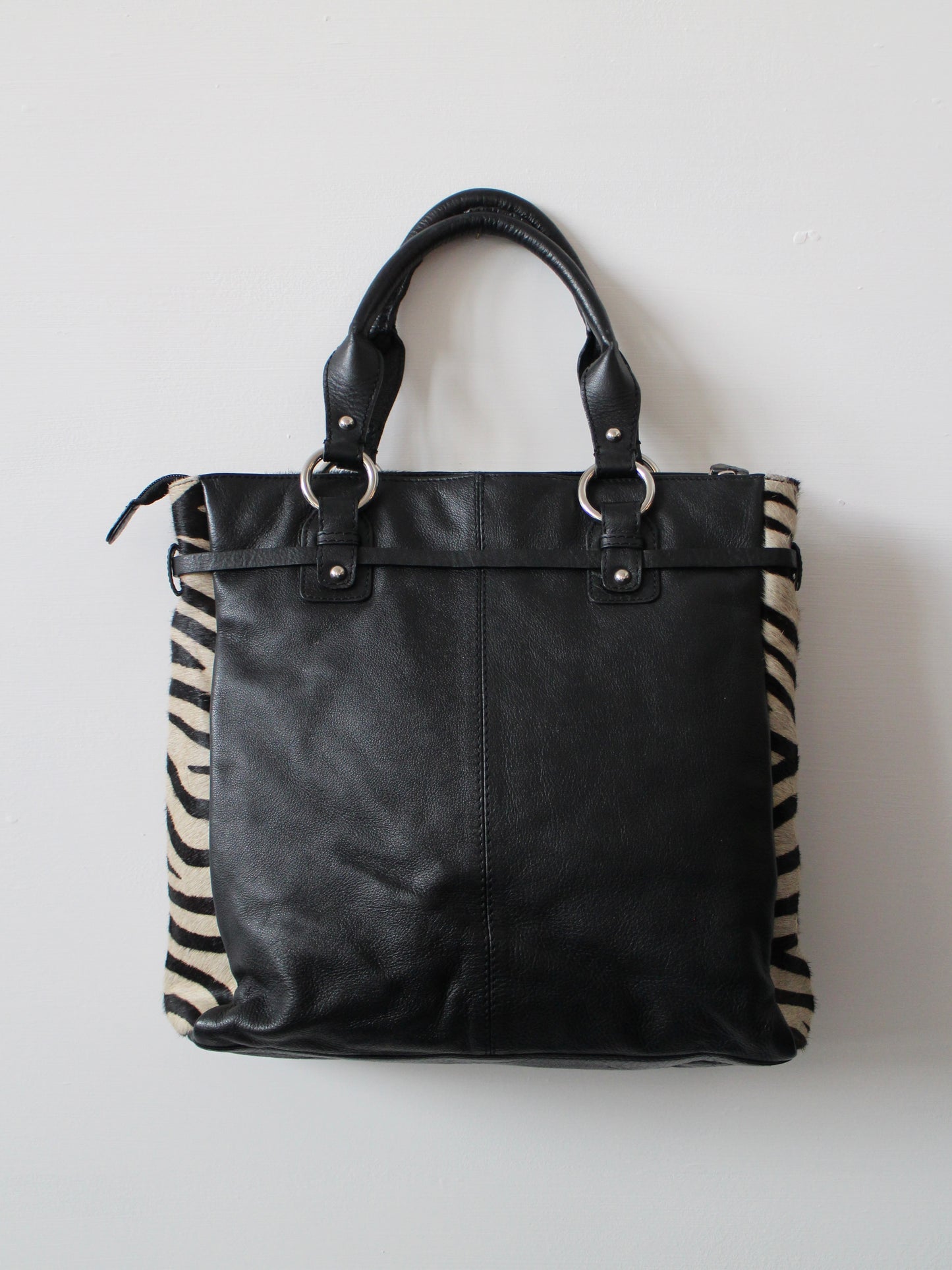 LEATHER & PONY HAIR TOTE BAG