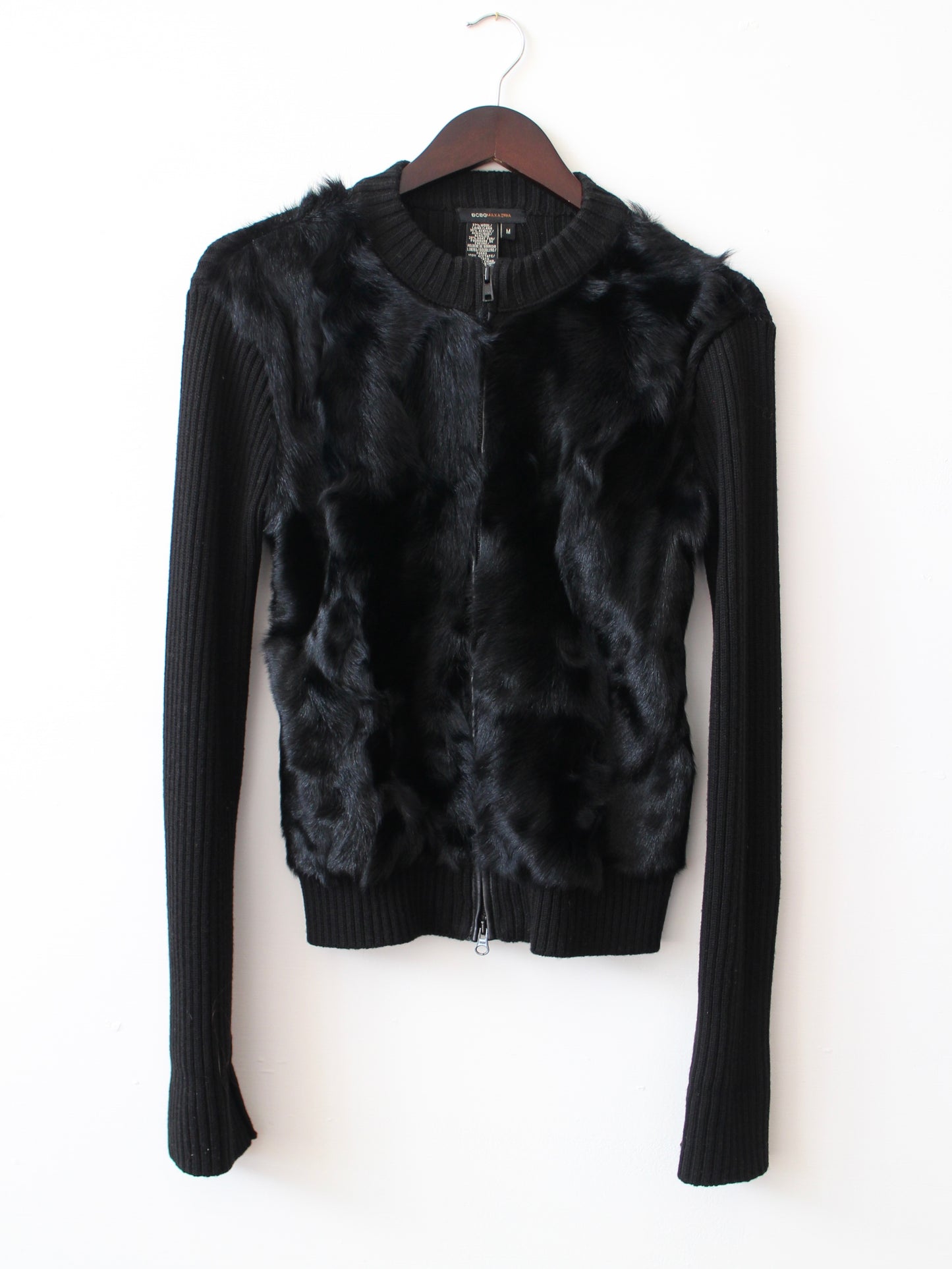 GOAT FUR & RIB KNIT JUMPER