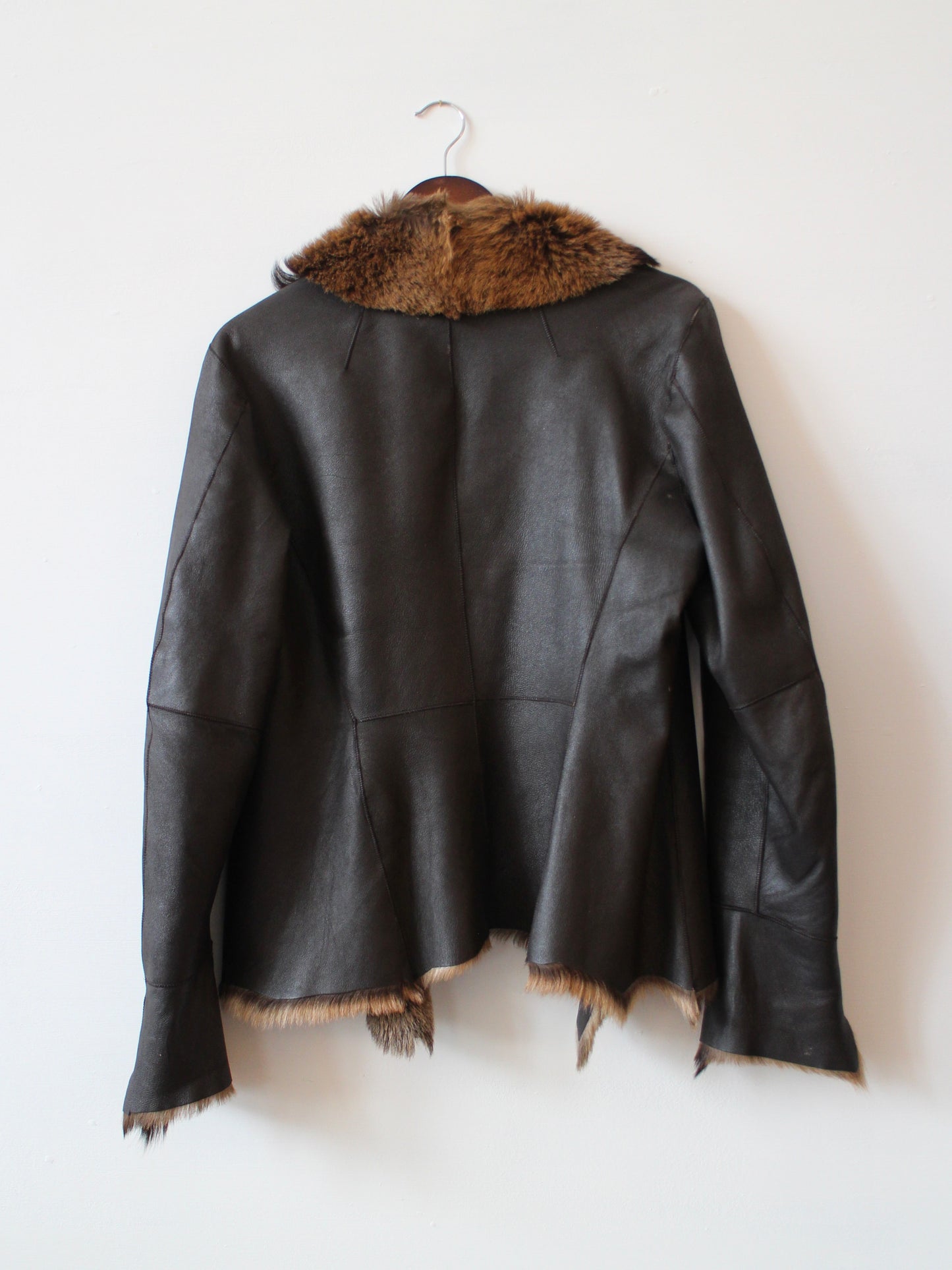 LEATHER & GOAT FUR JACKET
