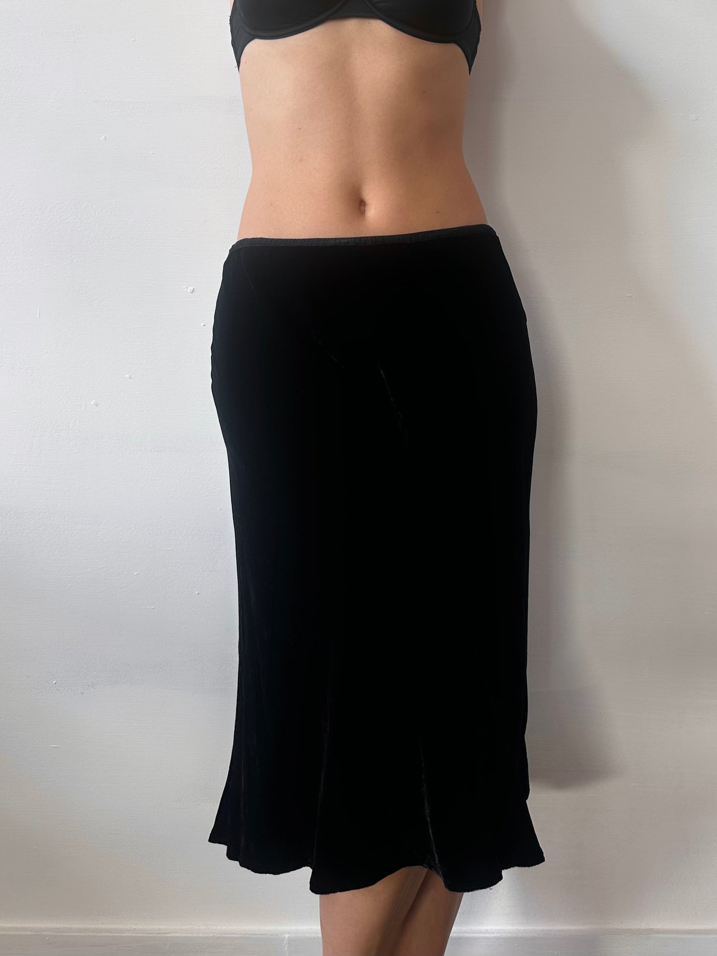 GHOST VELVET MIDI SKIRT