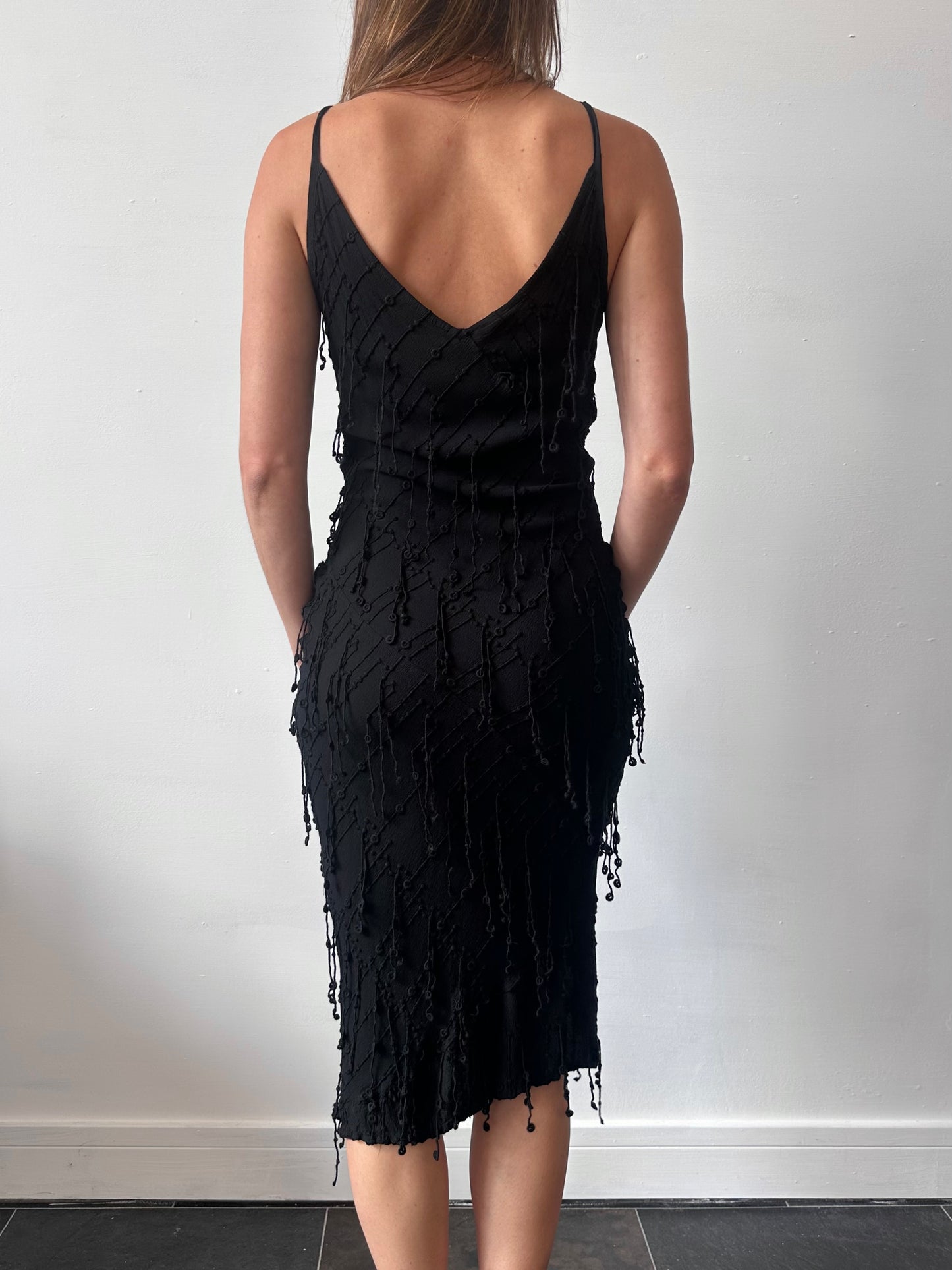 GHOST TASSEL MIDI DRESS