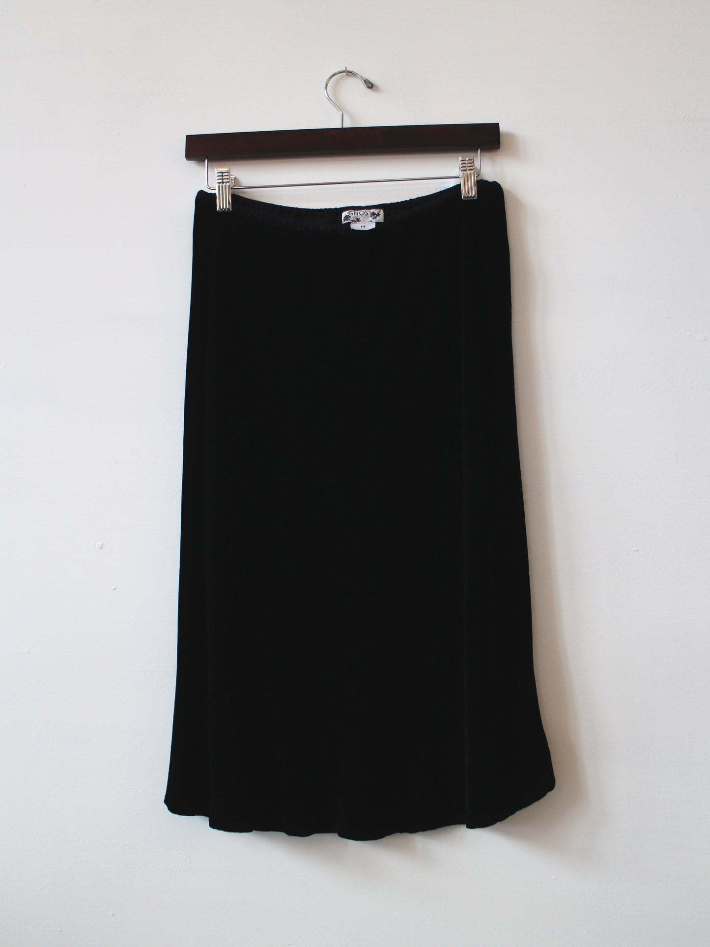GHOST VELVET MIDI SKIRT