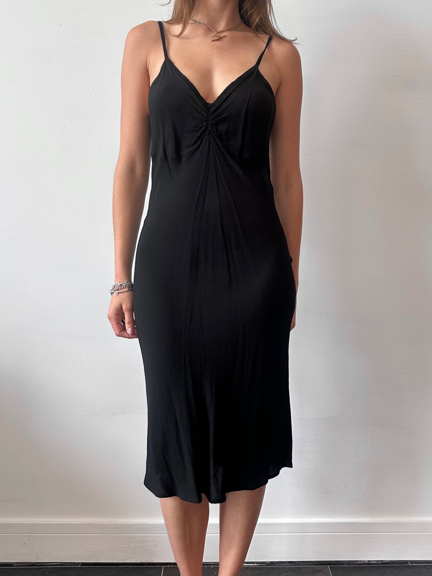 GHOST STRAPPY MIDI DRESS