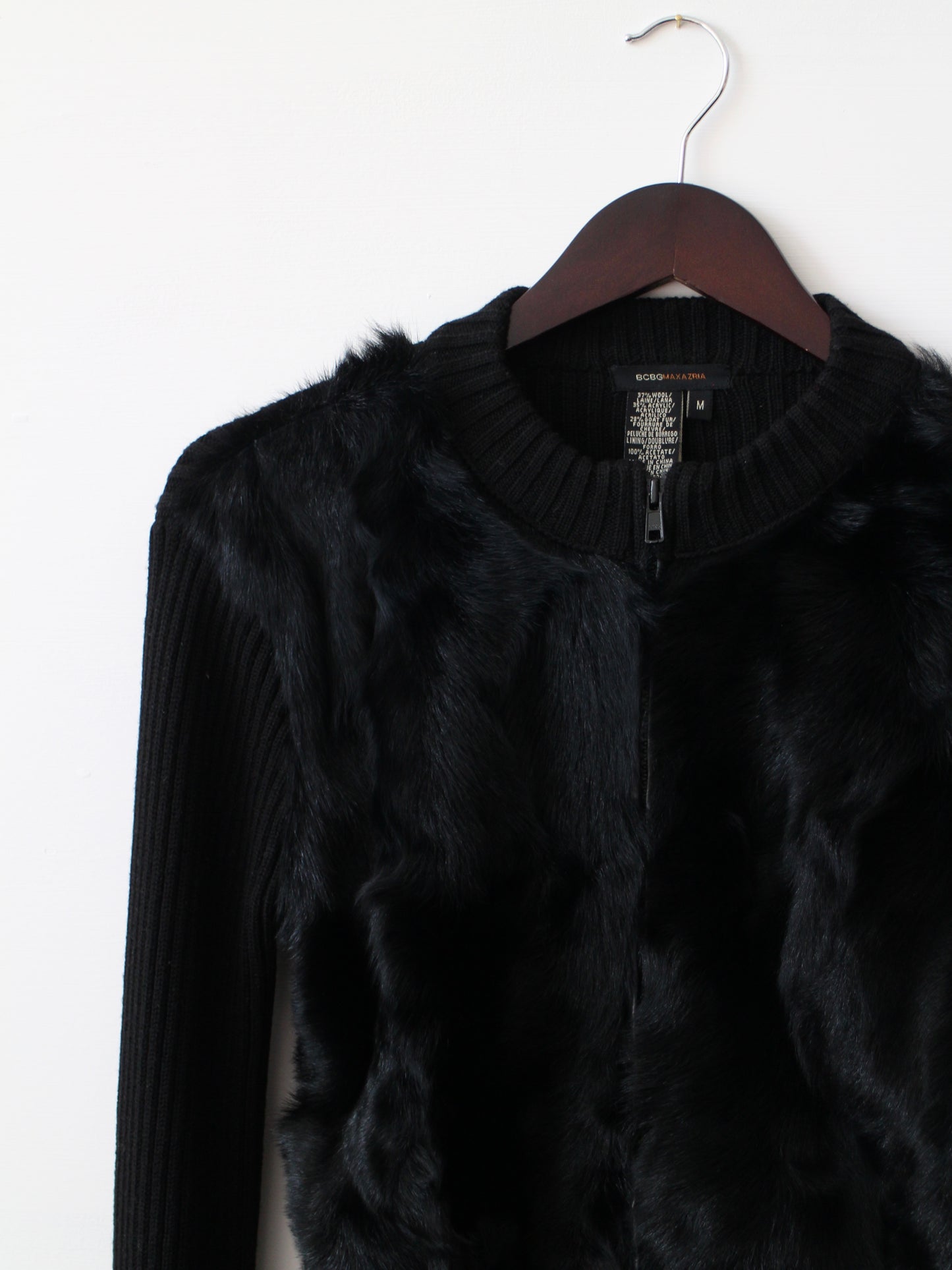 GOAT FUR & RIB KNIT JUMPER