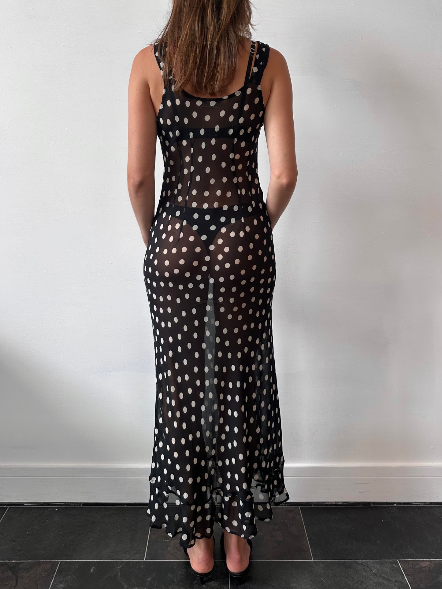 SHEER MAXI SLIP DRESS