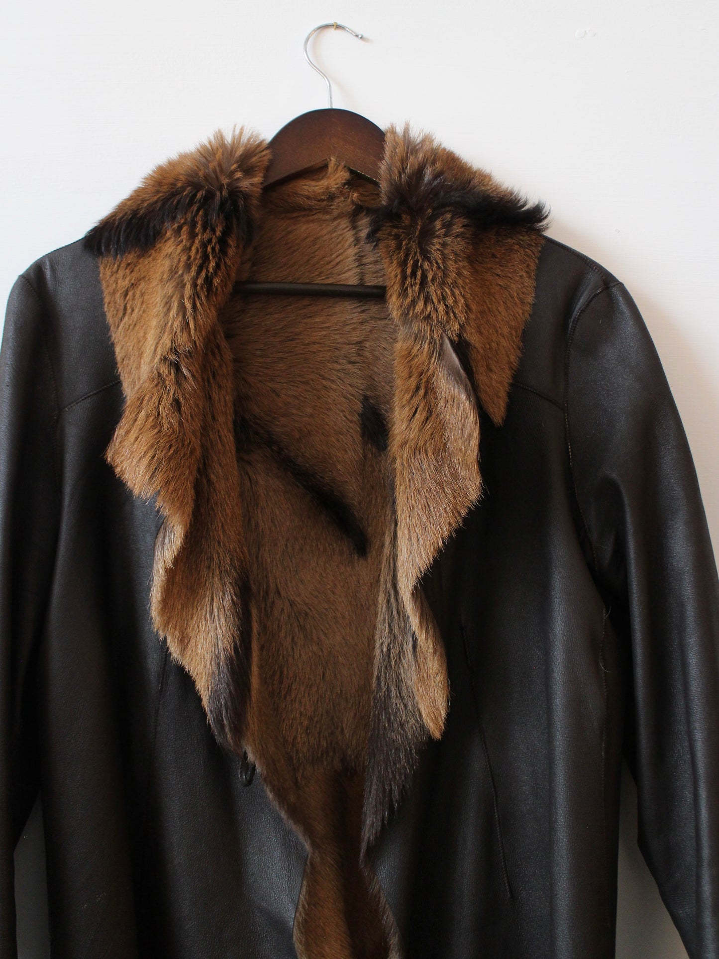 LEATHER & GOAT FUR JACKET
