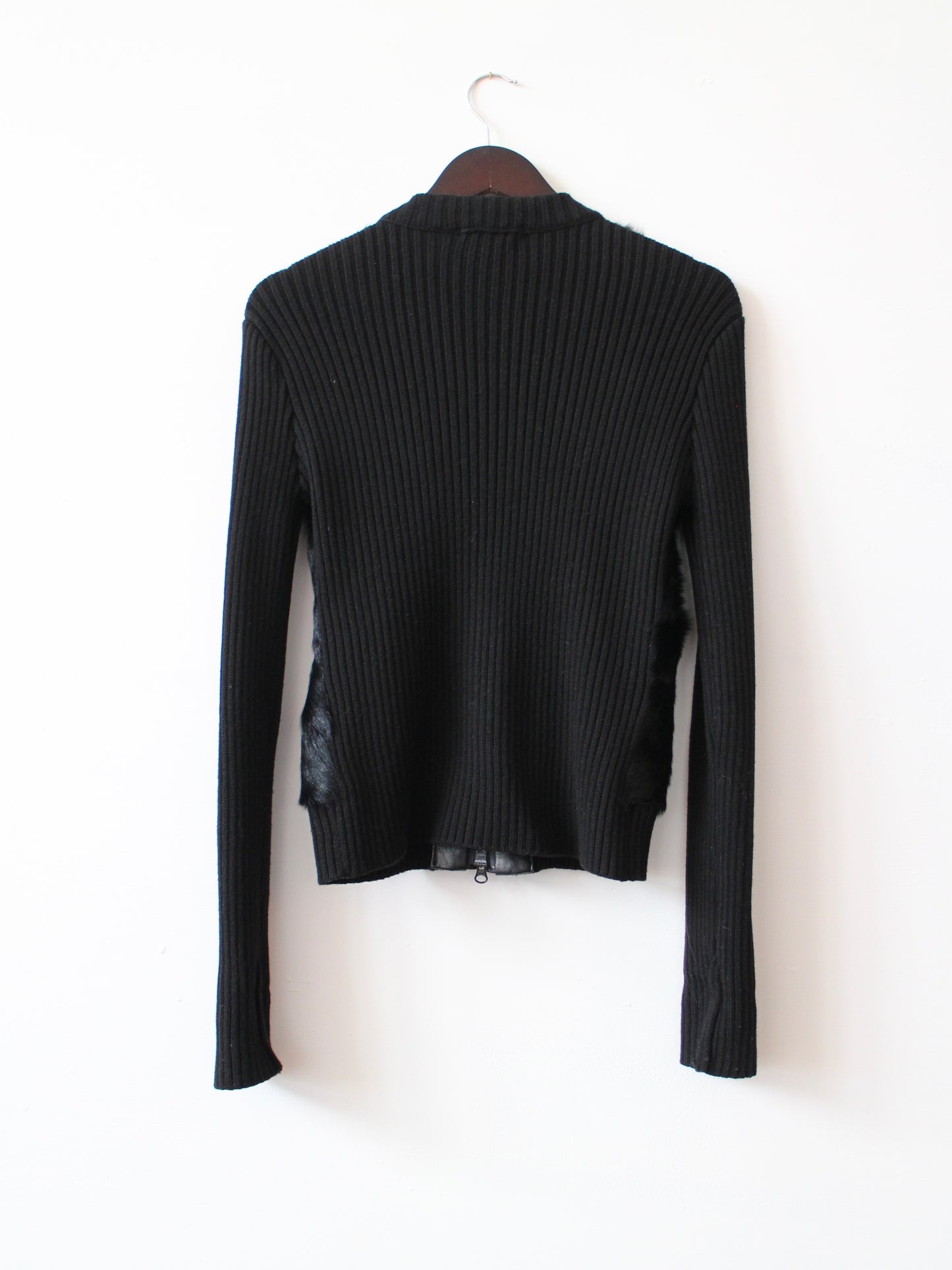 GOAT FUR & RIB KNIT JUMPER