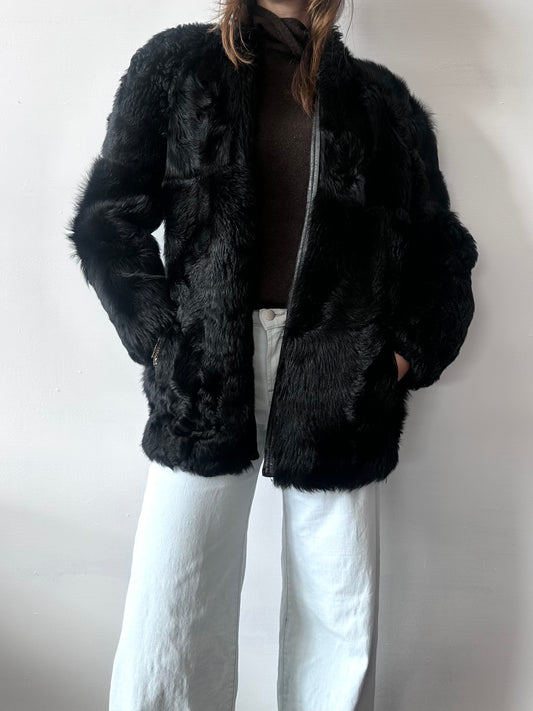 REVERSIBLE SUEDE & SHEARLING JACKET