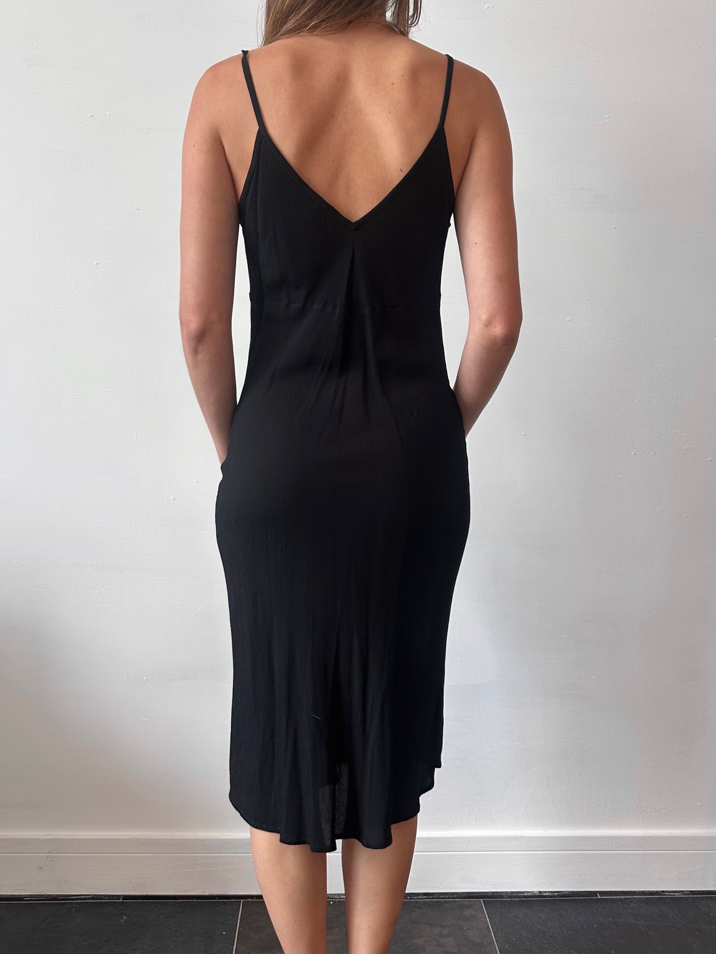 GHOST STRAPPY MIDI DRESS
