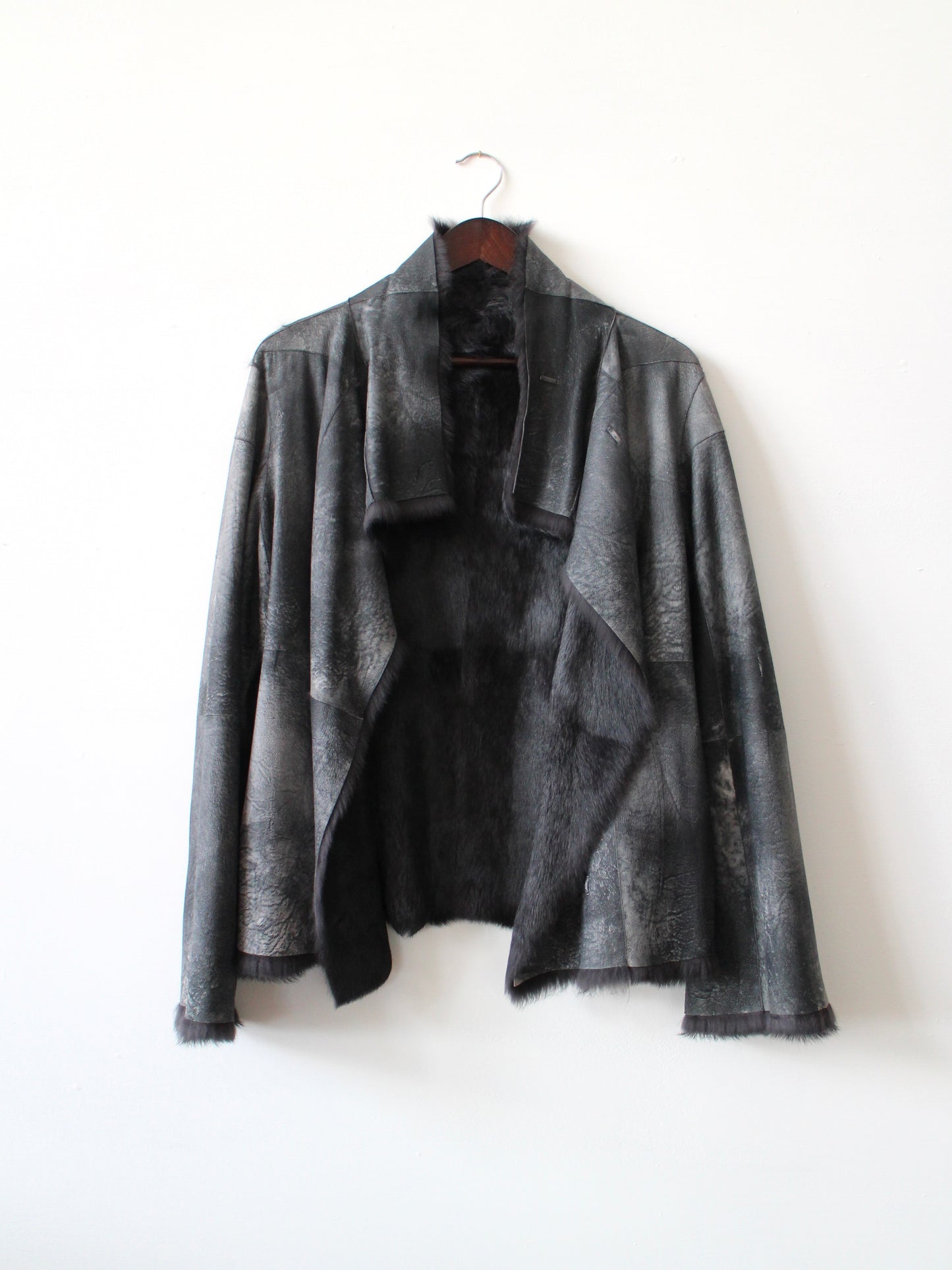 JOSEPH SUEDE & RABBIT FUR COAT
