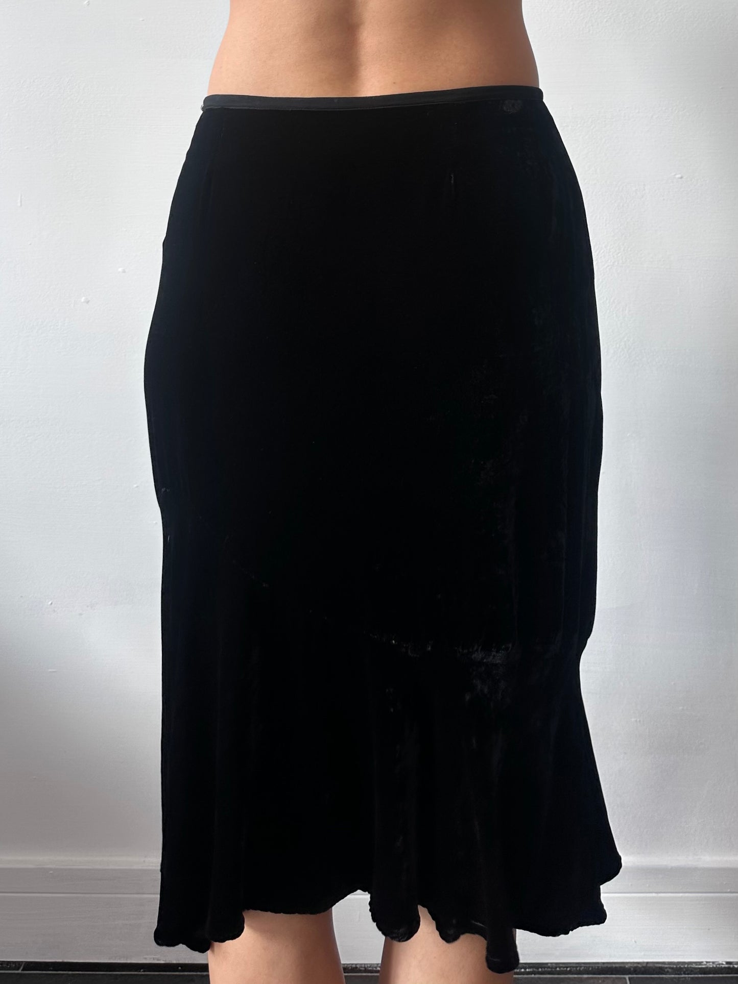 GHOST VELVET MIDI SKIRT
