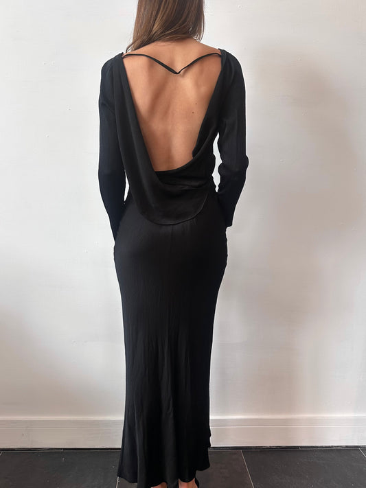 GHOST SATIN MIDI DRESS