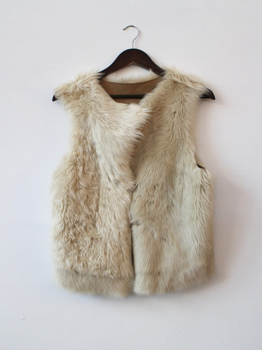 REVERSIBLE SUEDE & SHEARLING GILET