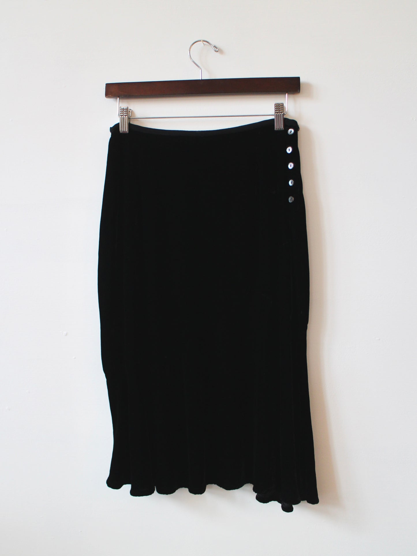 GHOST VELVET MIDI SKIRT