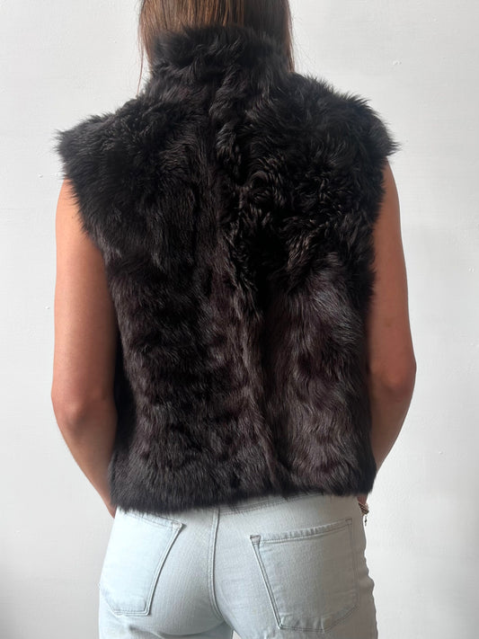 REVERSIBLE SUEDE & SHEARLING GILET