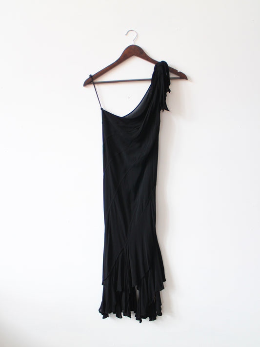GHOST ONE SHOULDER MIDI DRESS