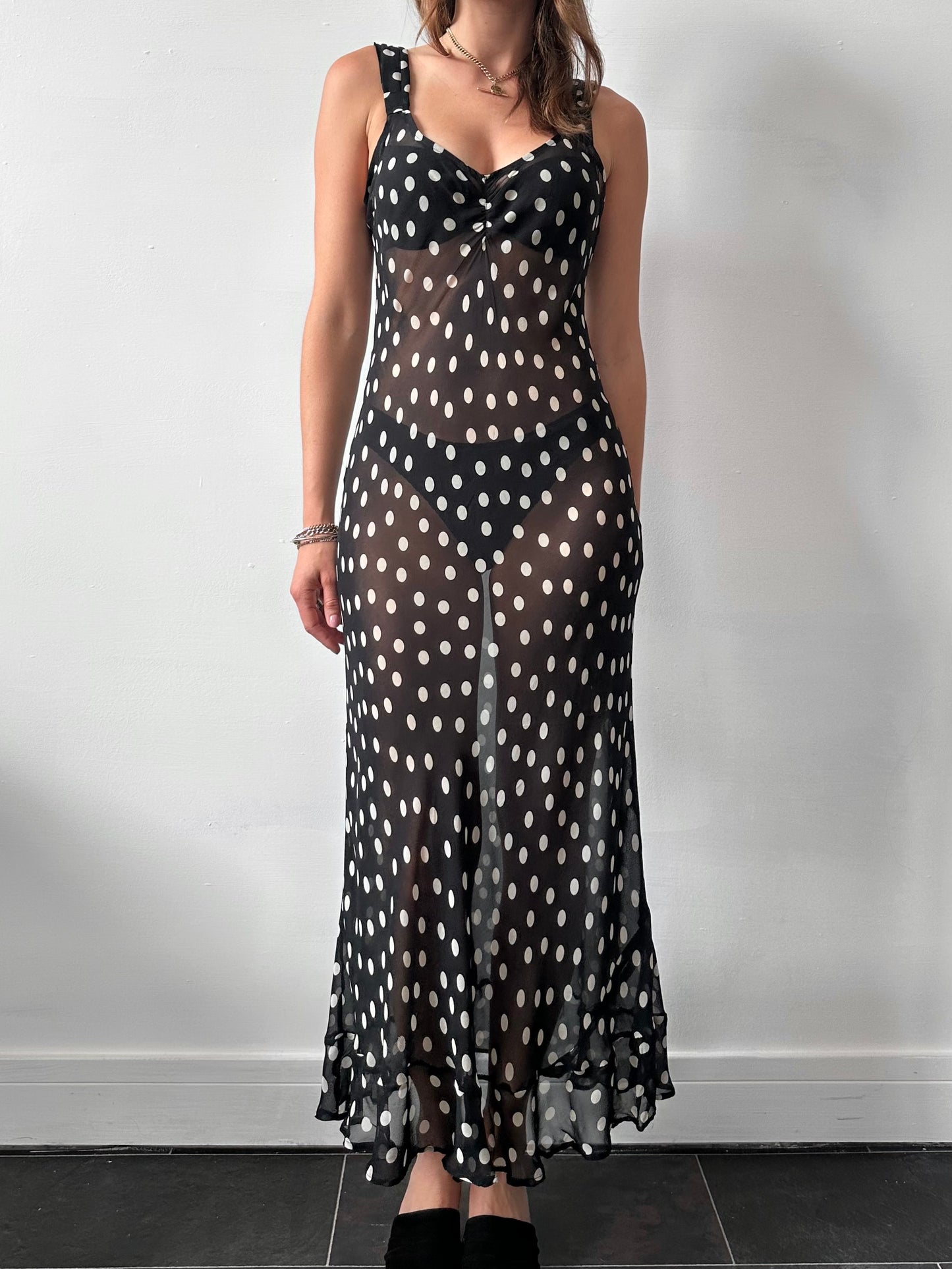 SHEER MAXI SLIP DRESS